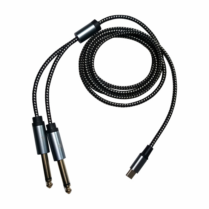 Type C to Dual 6.35mm Mono Audio Cable