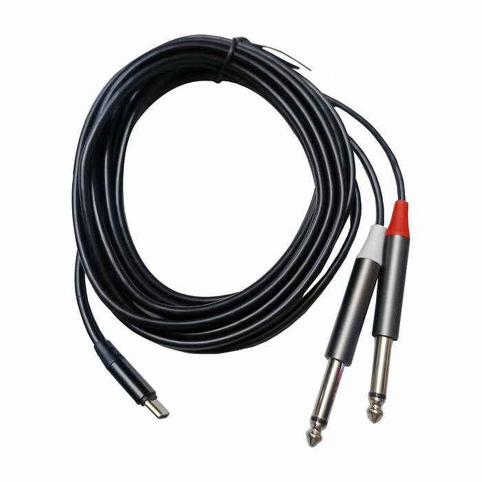 Type C to Dual 6.35mm Mono Audio Cable Jack 3 meters