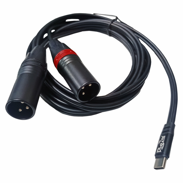 USB Type C To Dual XLR Male Audio Cable