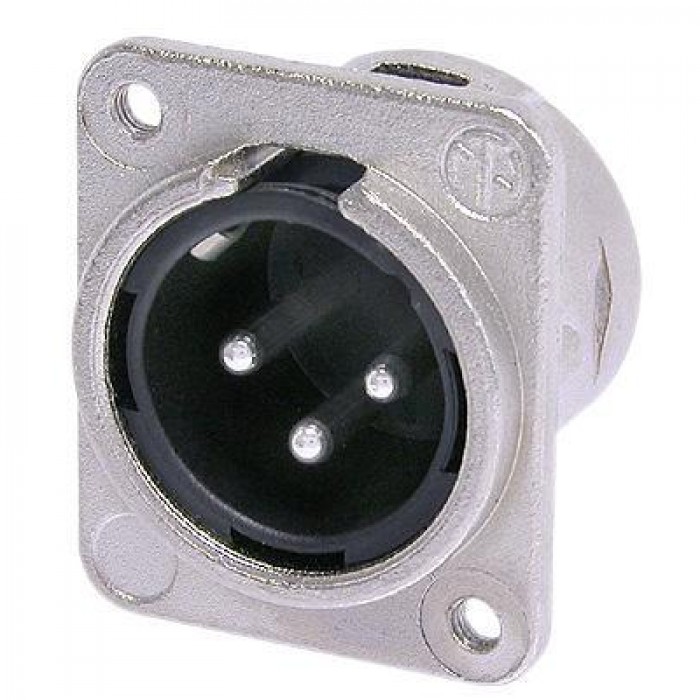 3 Pole Male XLR Cable Connector - Neutrik NC3MDM3-L-1