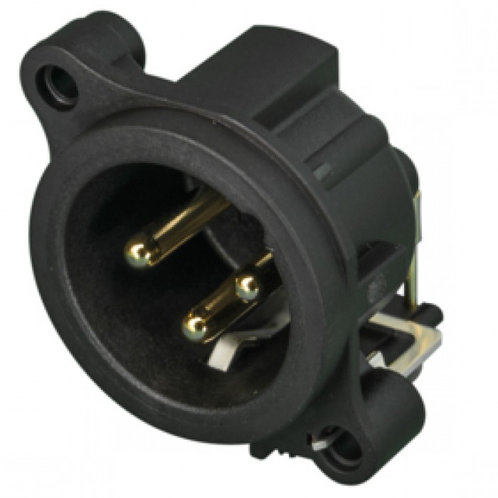 3 Pole Male XLR Cable Connector - Neutrik NC3MAH